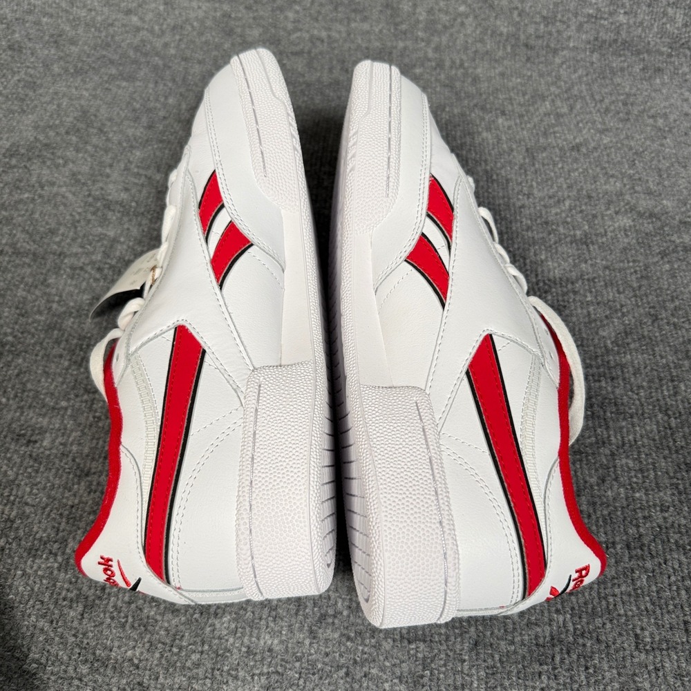 Rebook Mens Size 11.5 Sneakers Shoes White Red Club C Revenge Tennis Lace Up - Picture 6 of 7